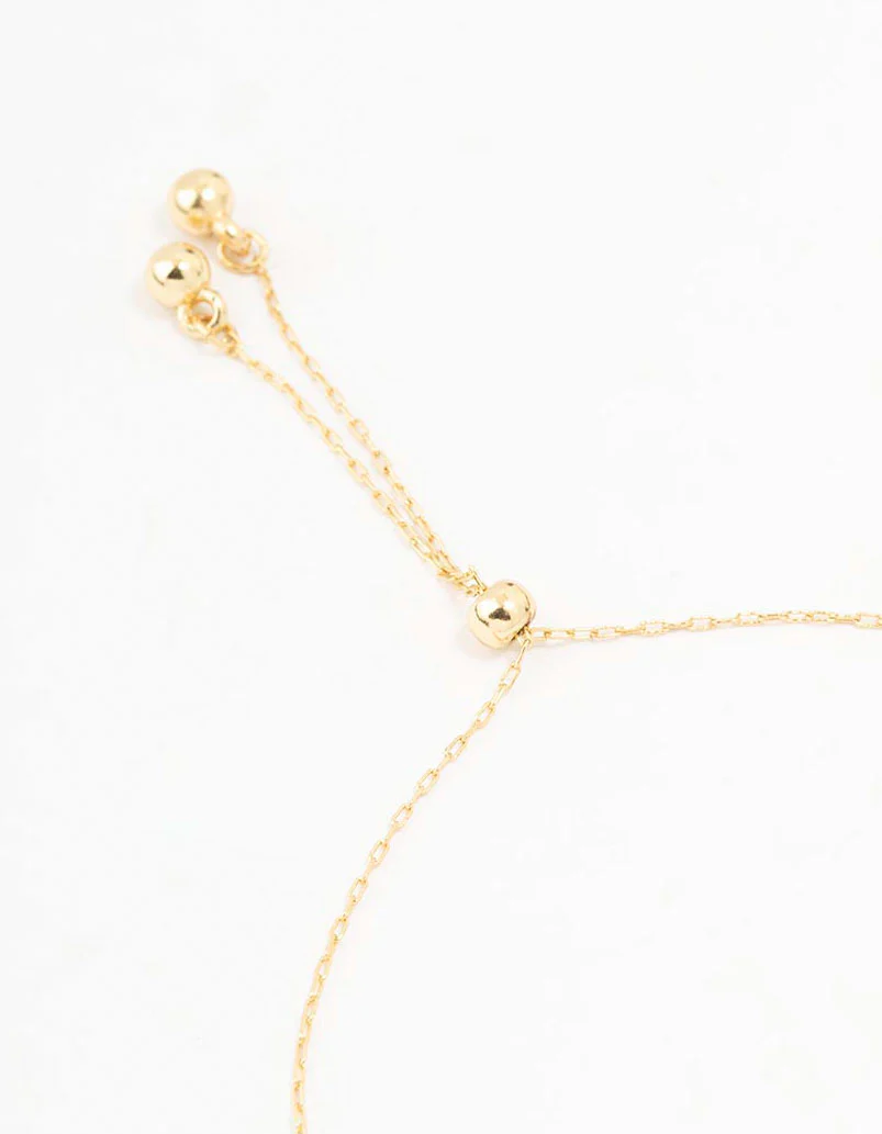 Gold Plated Semi Precious Station Toggle Bracelet - Image 3