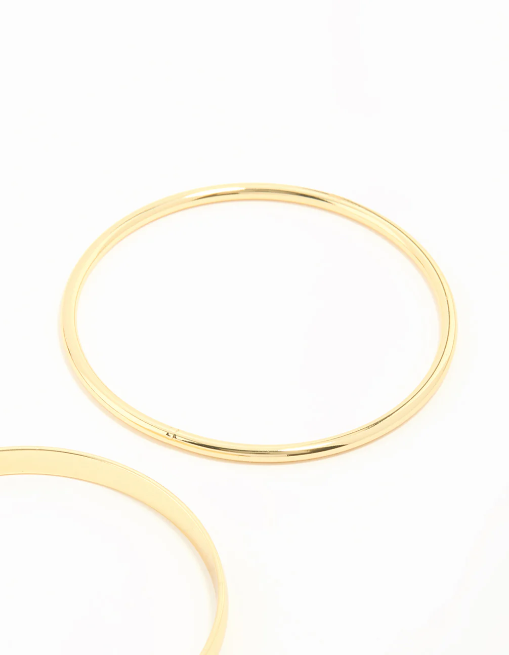 Gold Plated Smooth Bangles 2-Pack - Image 3