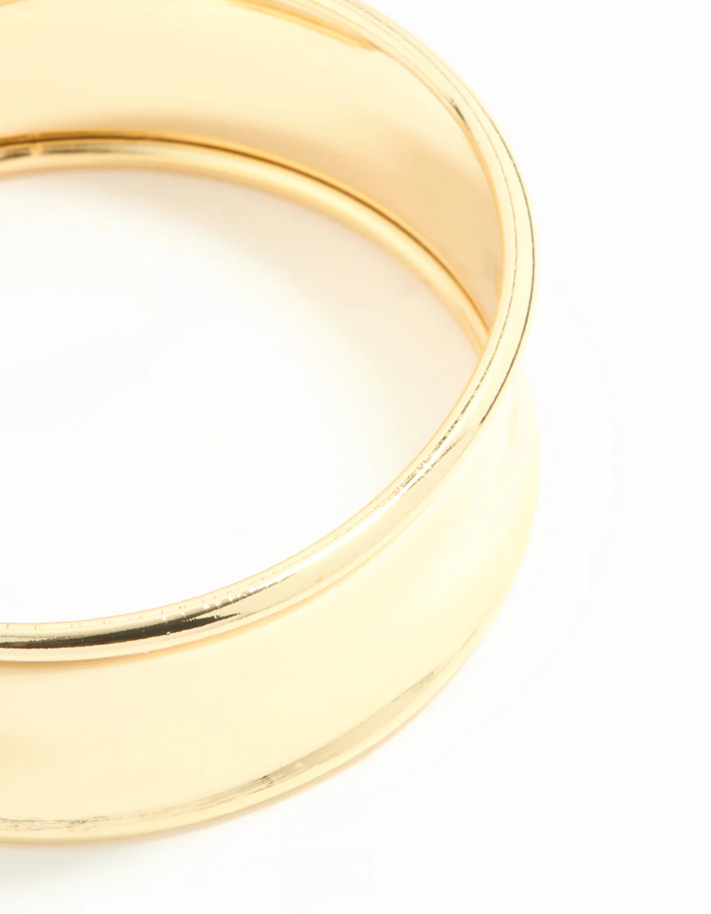 Gold Plated Smooth Thin Wrist Cuff - Image 2