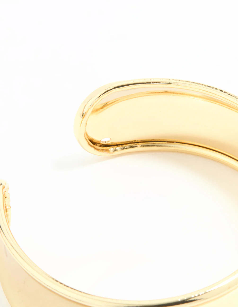 Gold Plated Smooth Thin Wrist Cuff - Image 3