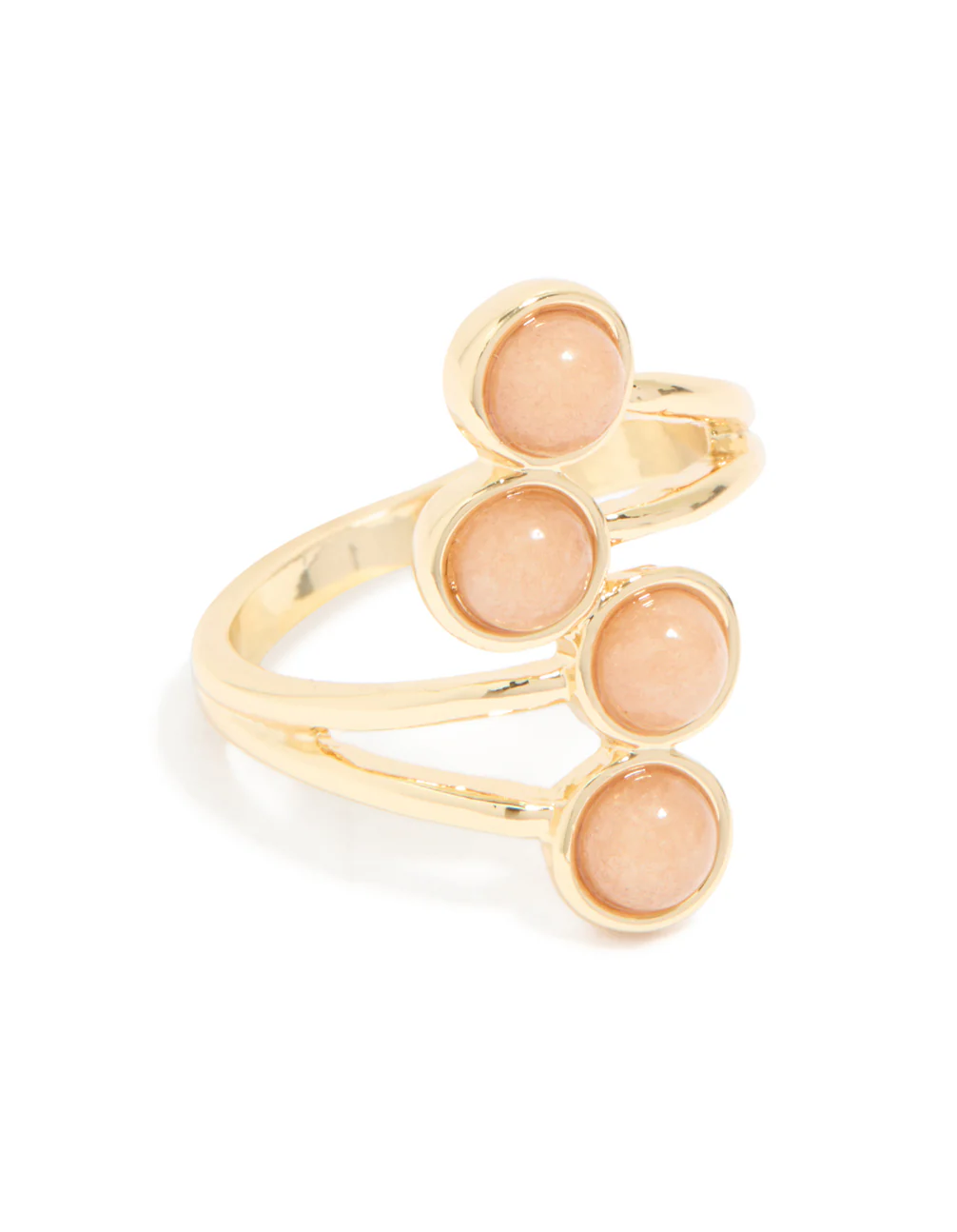 Gold Plated Stacked Pebbles Ring - Image 2