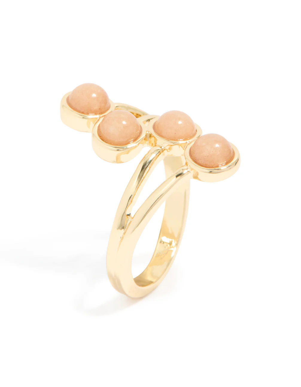 Gold Plated Stacked Pebbles Ring - Image 4