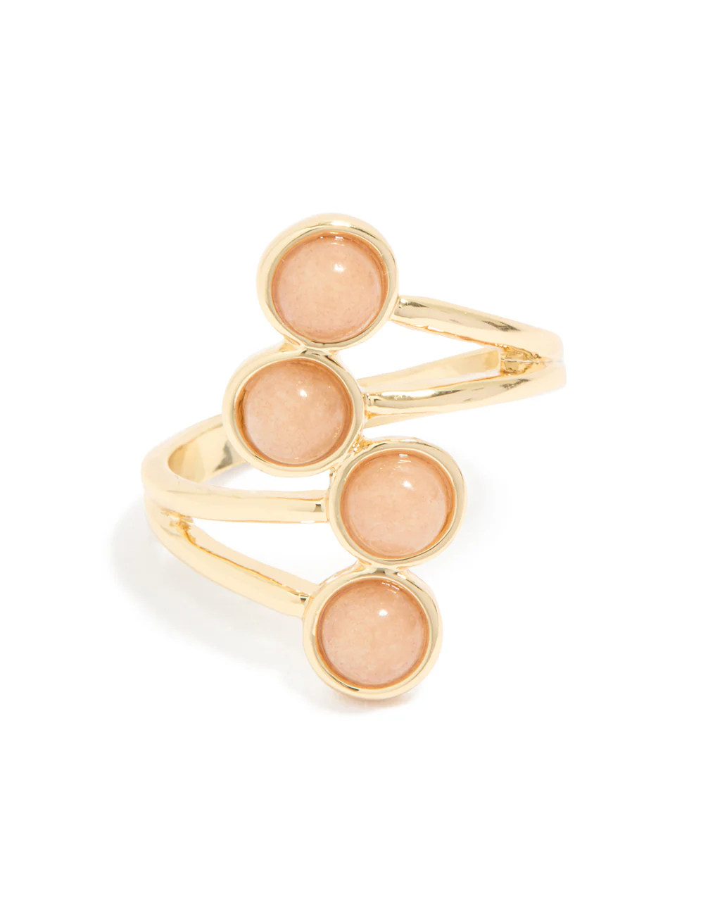 Gold Plated Stacked Pebbles Ring - Image 5
