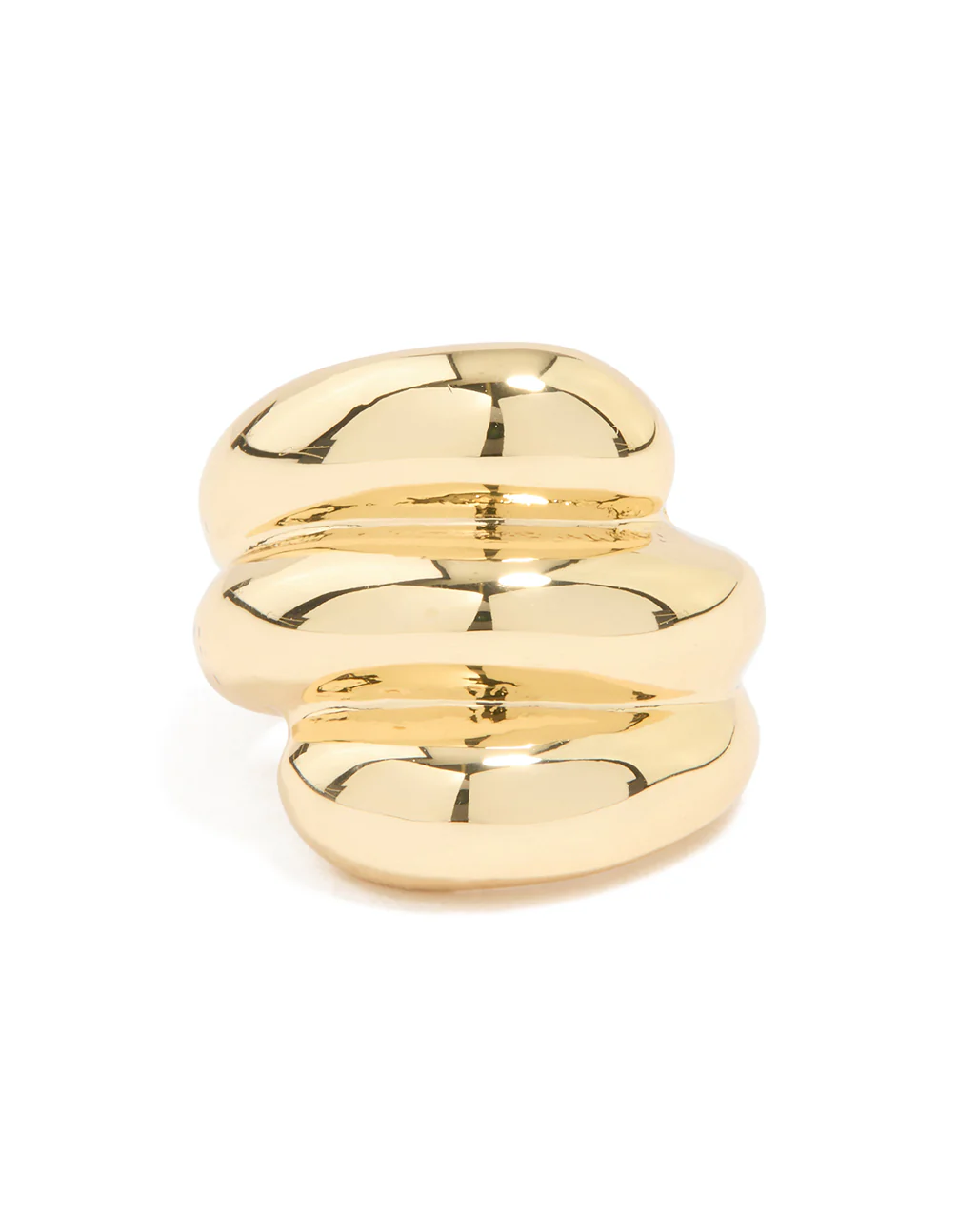 Gold Plated Stacked Twist Ring - Image 3