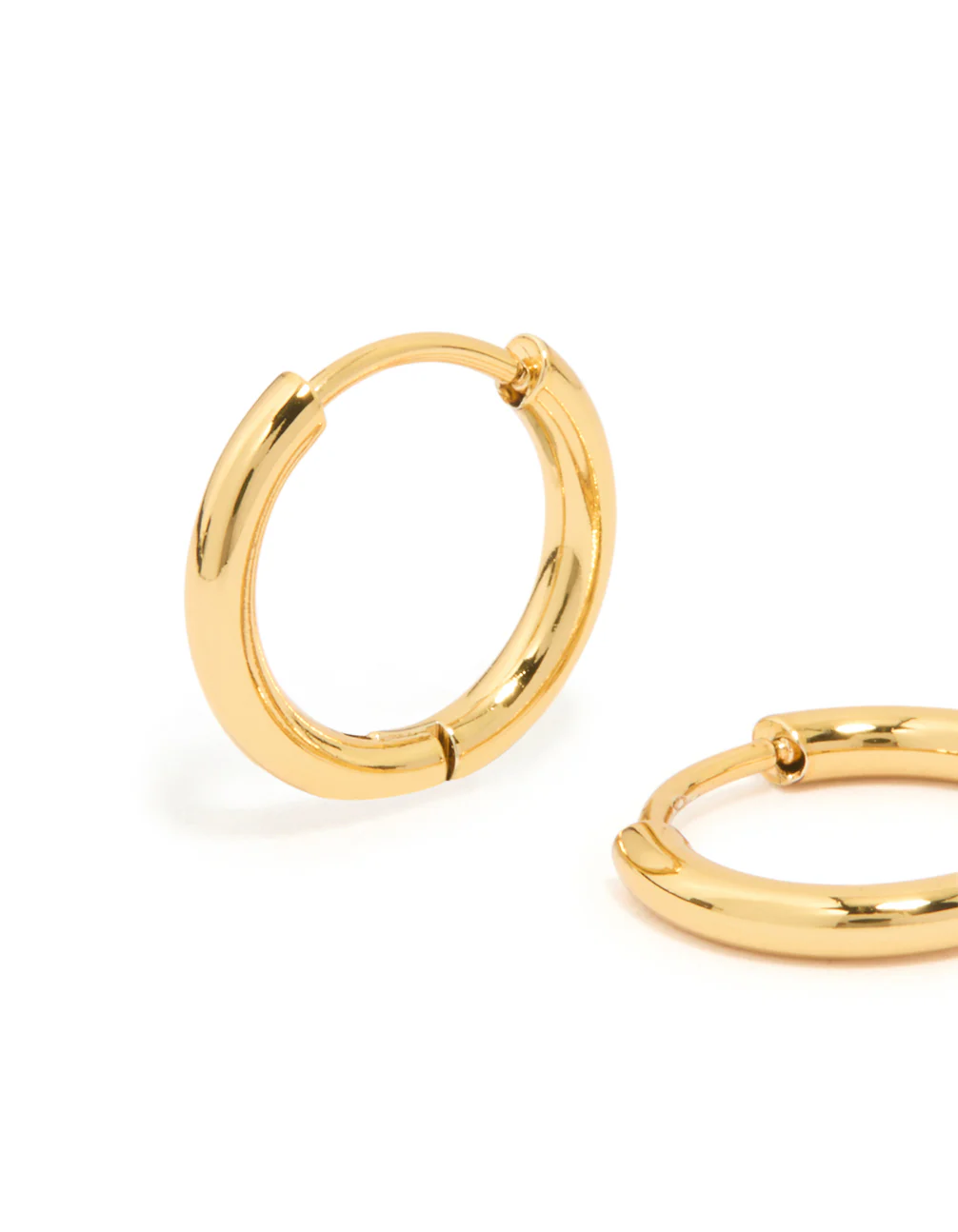 Waterproof Gold Plated Stainless Steel Core Clicker Earrings 14 MM - Image 4