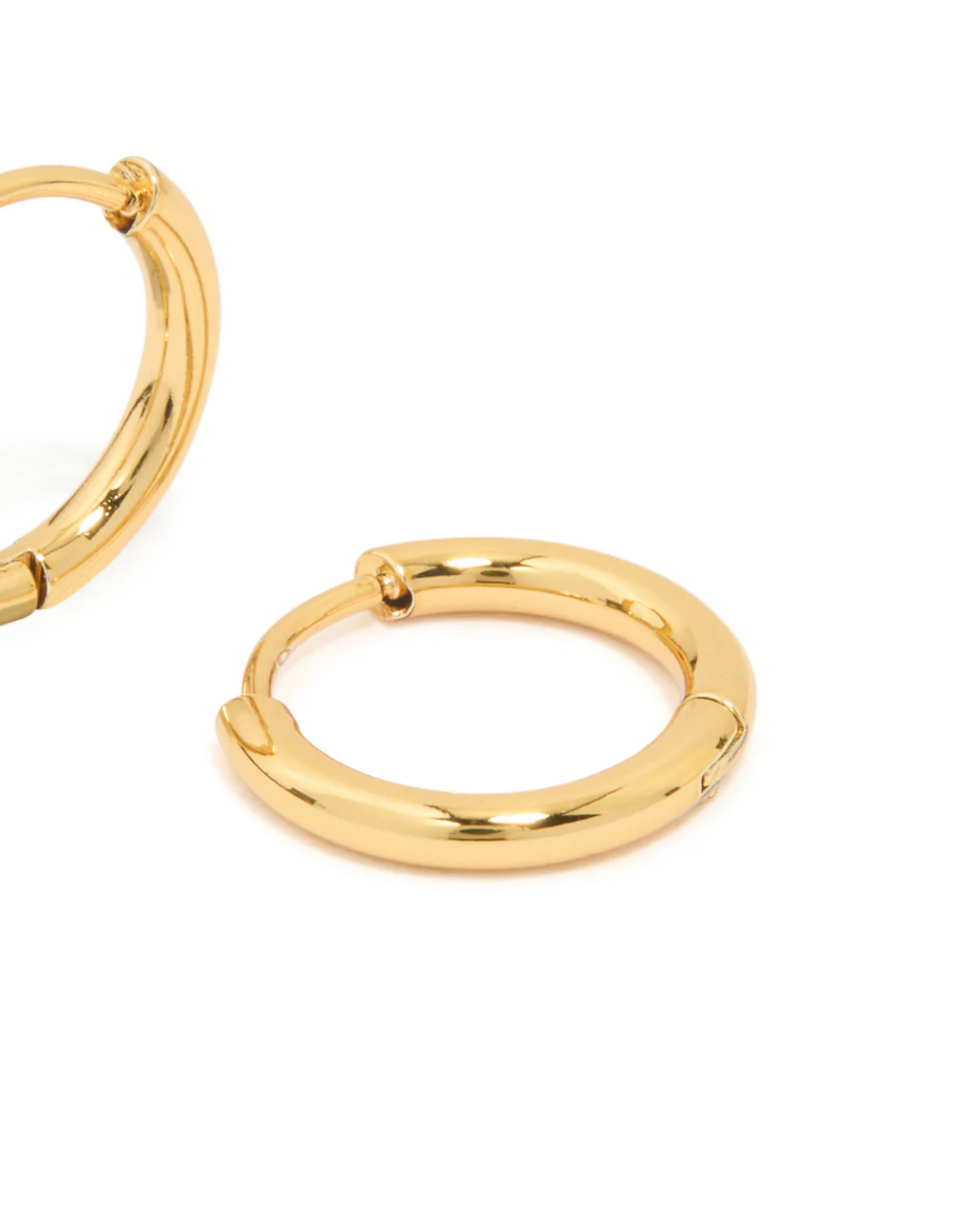 Waterproof Gold Plated Stainless Steel Core Clicker Earrings 14 MM - Image 5