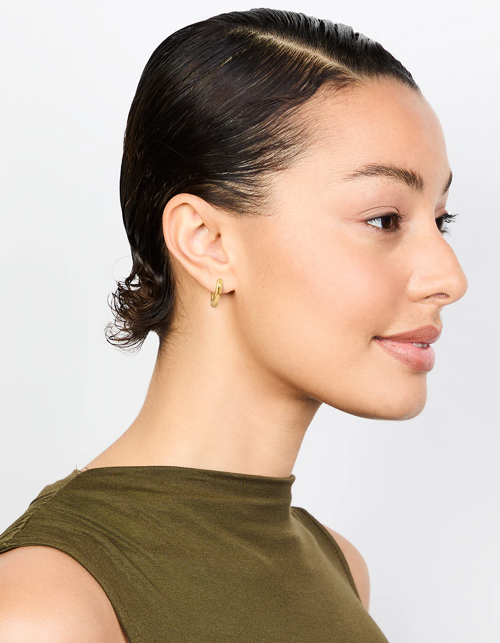 Waterproof Gold Plated Stainless Steel Core Clicker Earrings 16 MM - Image 3