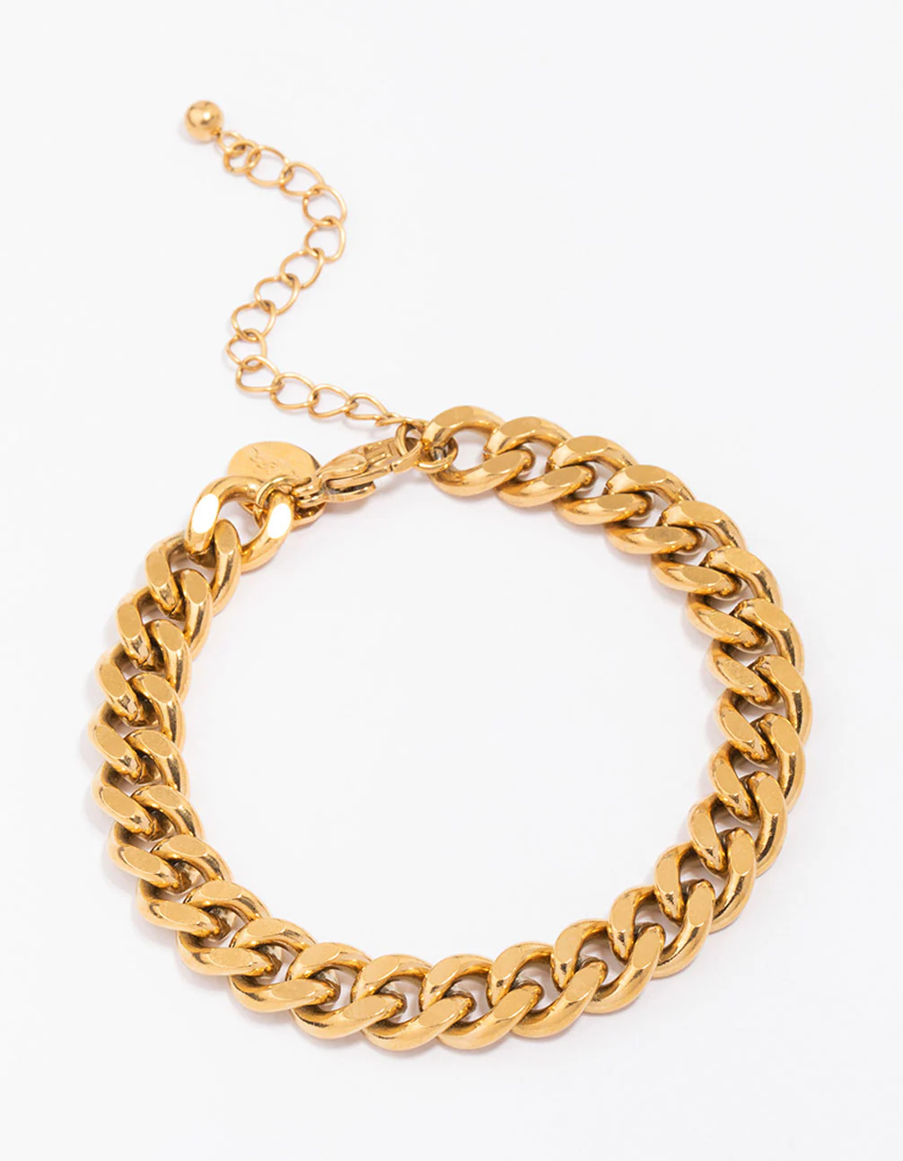 Waterproof Gold Plated Stainless Steel Curb Chain Bracelet - Image 3