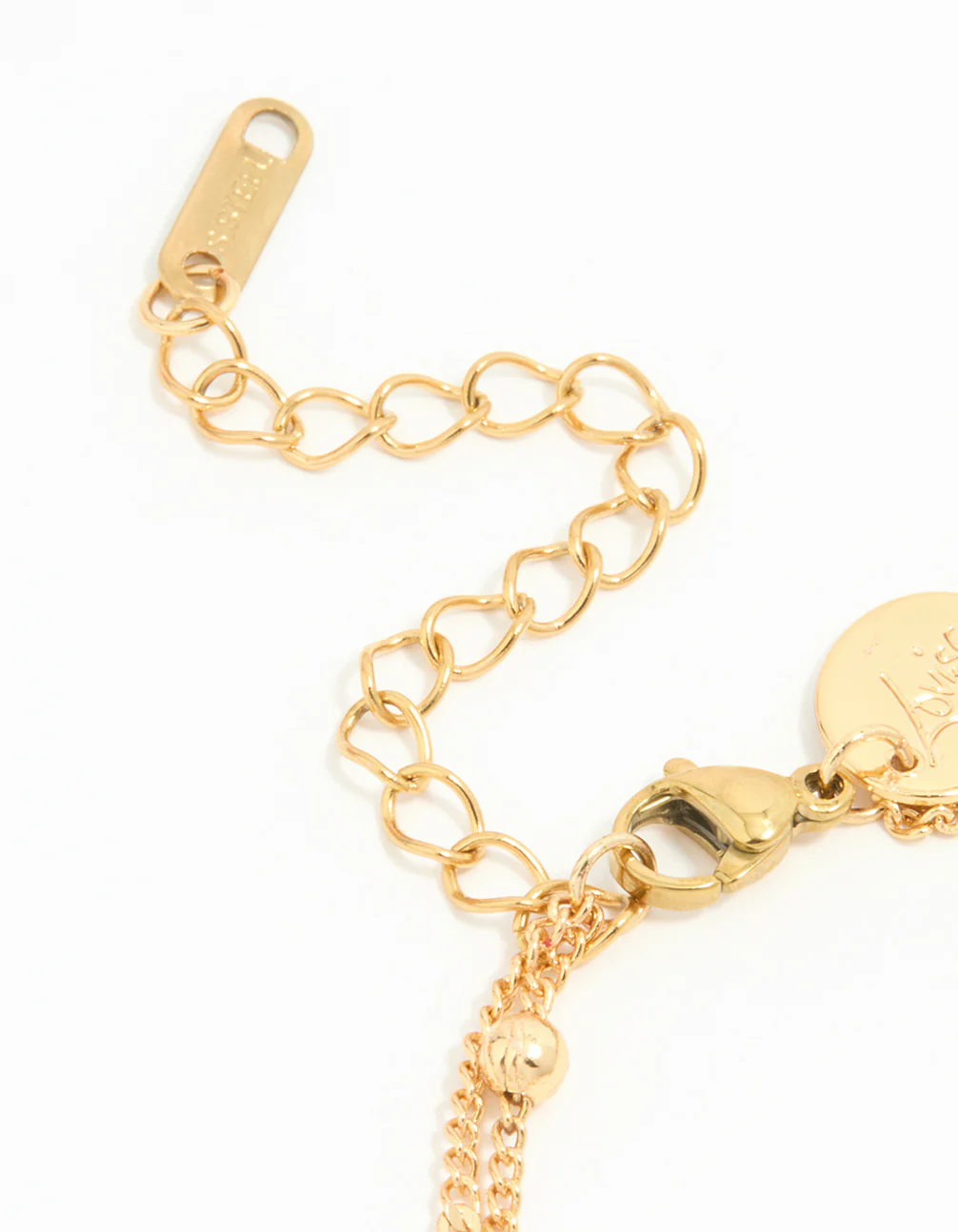 Waterproof Gold Plated Stainless Steel Flower Enamel Layered Bracelet - Image 3