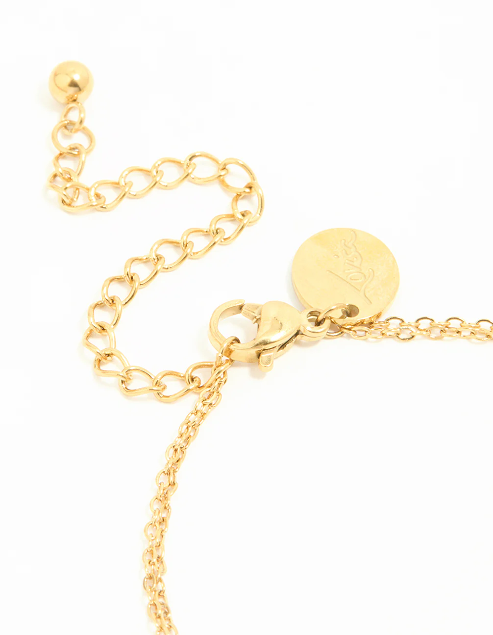 Waterproof Gold Plated Stainless Steel Hollow Flower Layered Bracelet - Image 3
