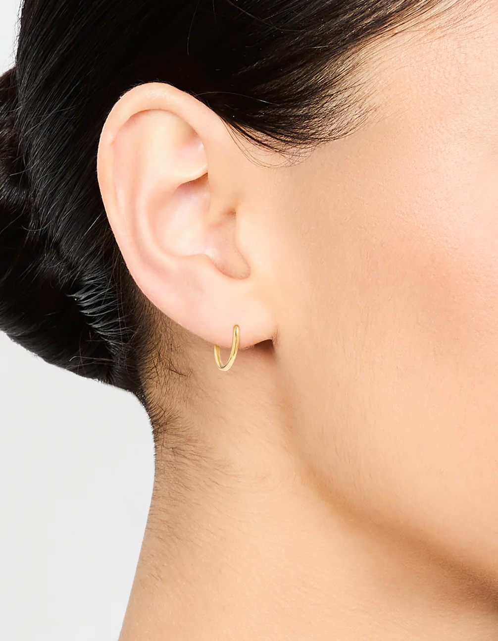 Waterproof Gold Plated Stainless Steel Sleeper Earrings 10 MM - Image 2