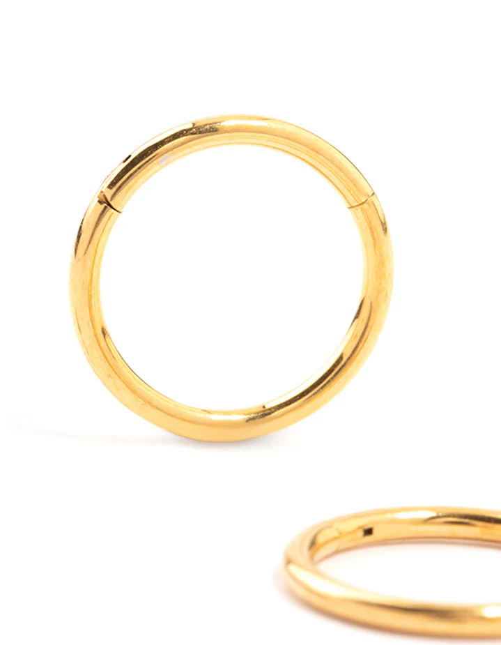 Waterproof Gold Plated Stainless Steel Sleeper Earrings 10 MM - Image 4