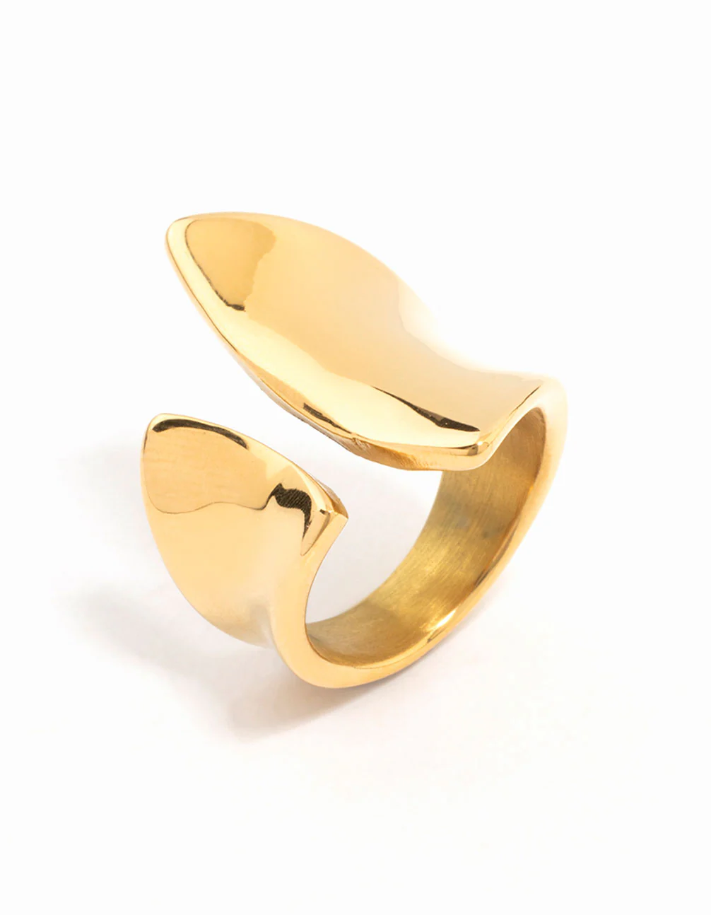Waterproof Gold Plated Stainless Steel Wrapped Cocktail Ring - Image 3