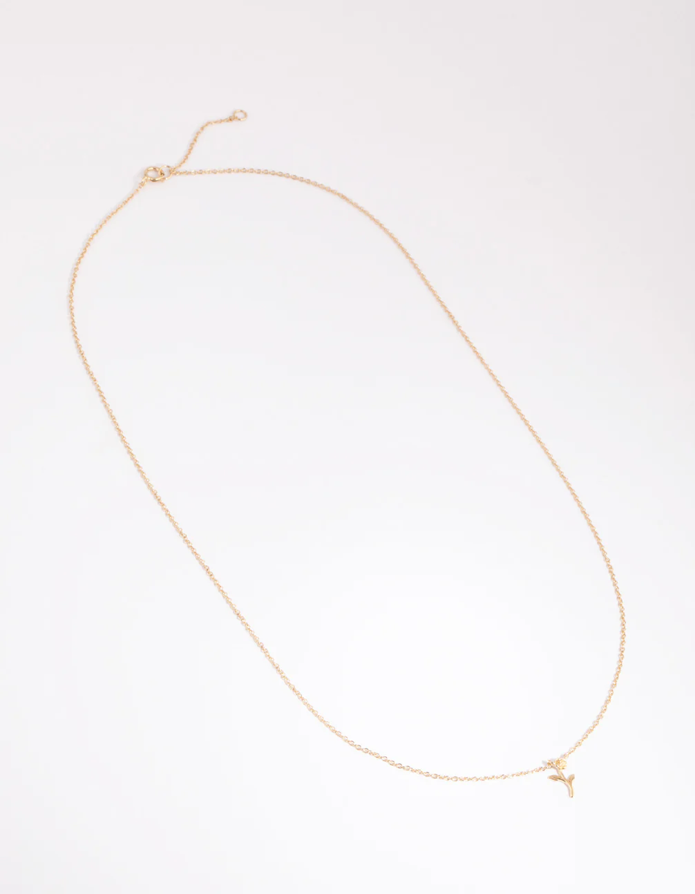 Gold Plated Sterling Silver Rose Necklace - Image 2