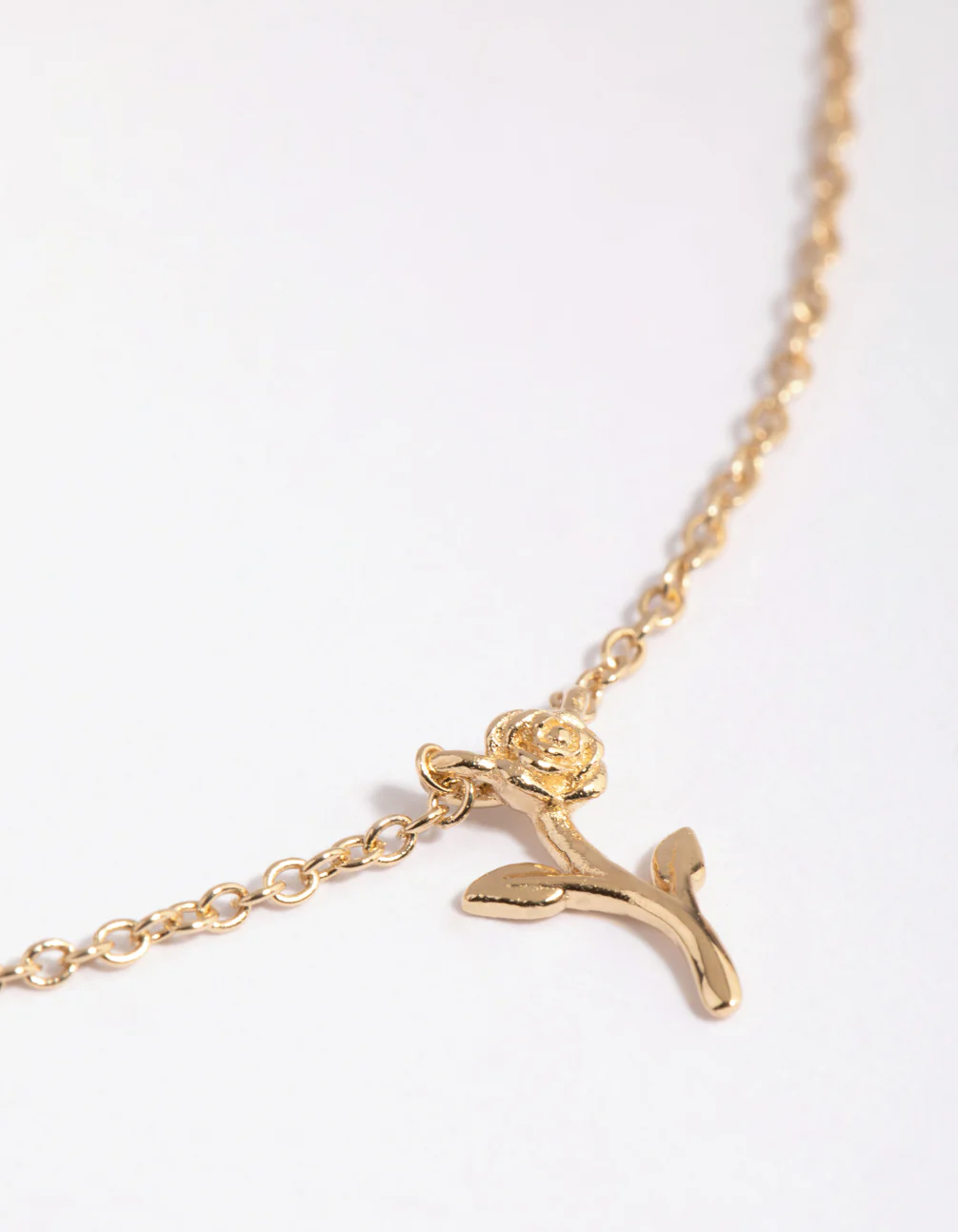 Gold Plated Sterling Silver Rose Necklace - Image 3