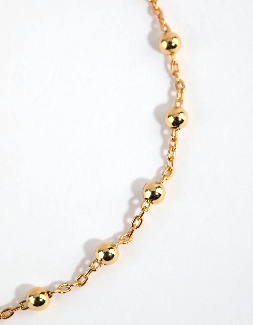 Gold Plated Sterling Silver Ball Chain Bracelet or Anklet - Image 3