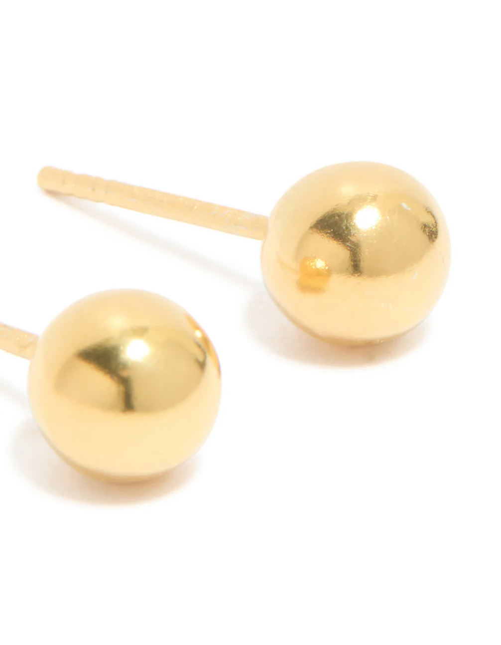 Gold Plated Sterling Silver Ball Stud Earrings - Image 5