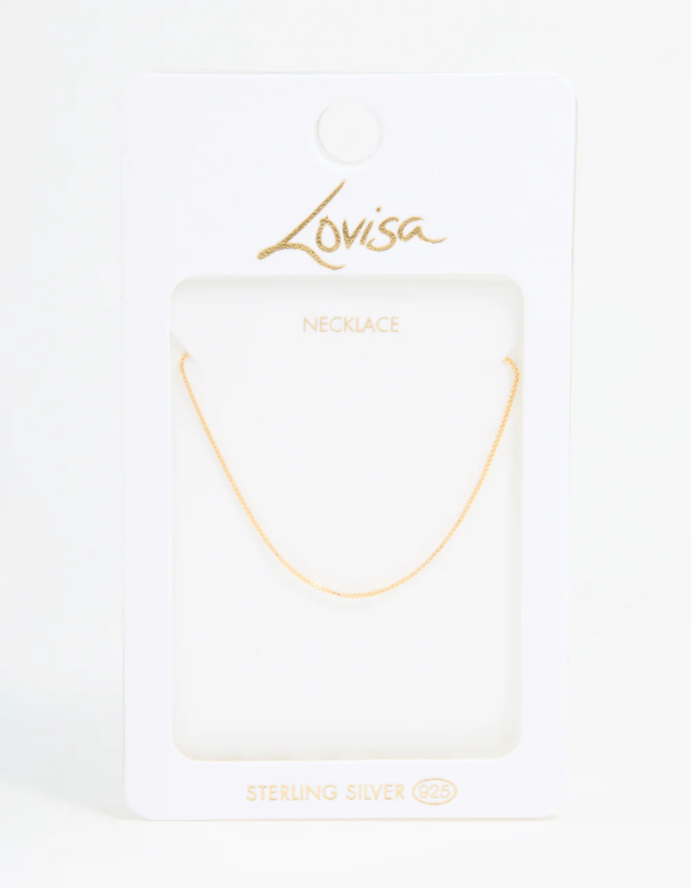 Gold Plated Sterling Silver Box Link Adjustable Necklace - Image 5