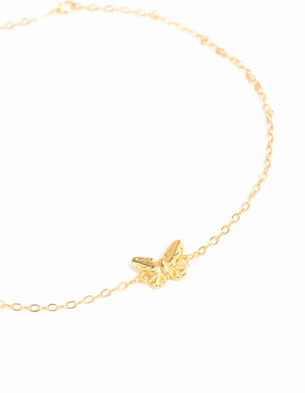 Gold Plated Sterling Silver Butterfly Bracelet - Image 2