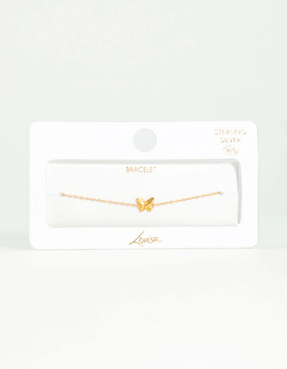 Gold Plated Sterling Silver Butterfly Bracelet - Image 3