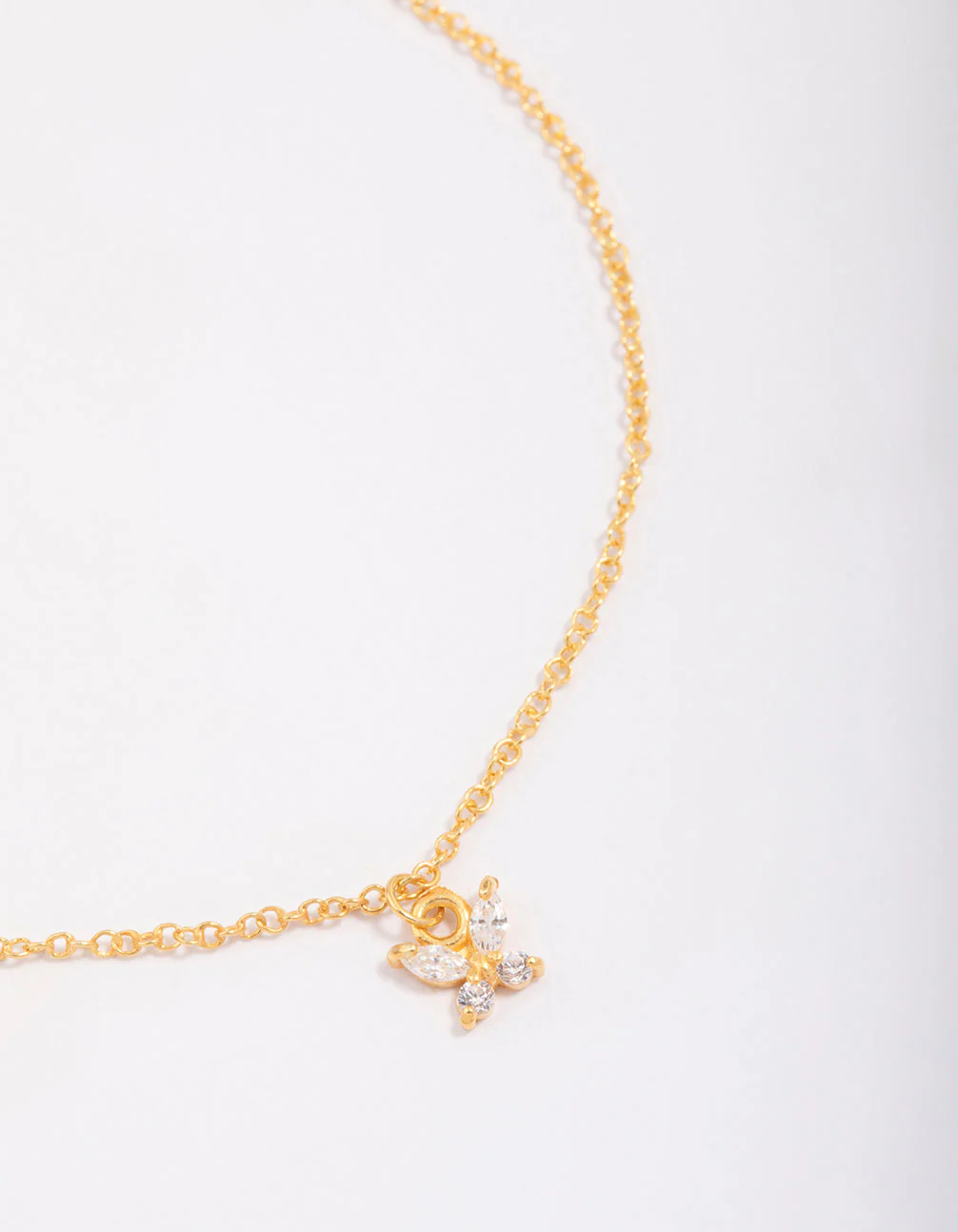 Gold Plated Sterling Silver Butterfly Charm Anklet & Bracelet - Image 2