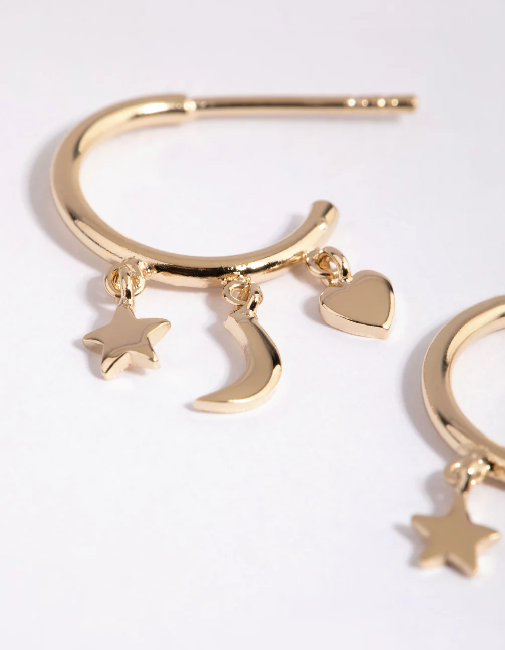 Gold Plated Sterling Silver Stellar Hoop Earrings - Image 3