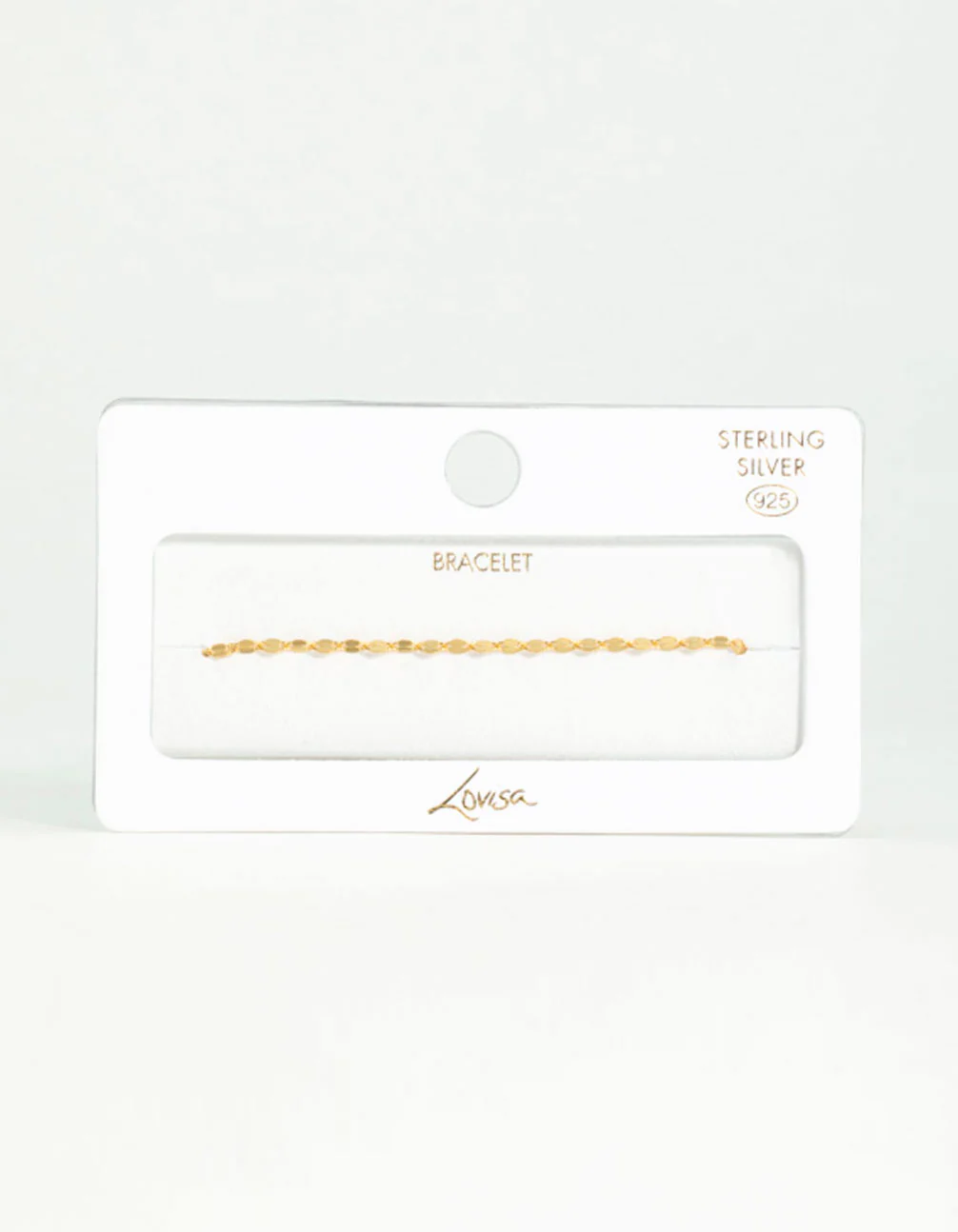 Gold Plated Sterling Silver Chain Bracelet & Anklet Set - Image 3