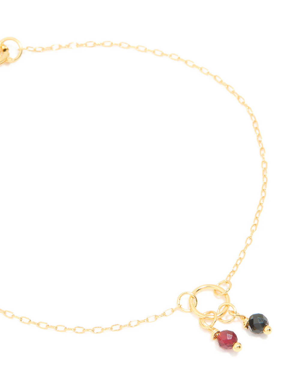 Gold Plated Sterling Silver Cubic Zirconia Double Stone Bracelet - Image 2
