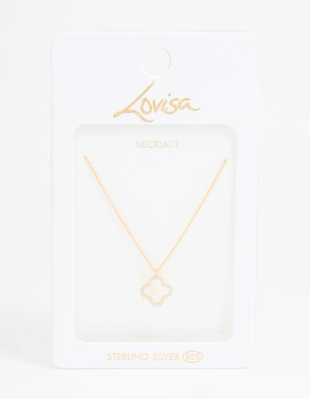 Gold Plated Sterling Silver Cubic Zirconia Flower Pendant Necklace - Image 5