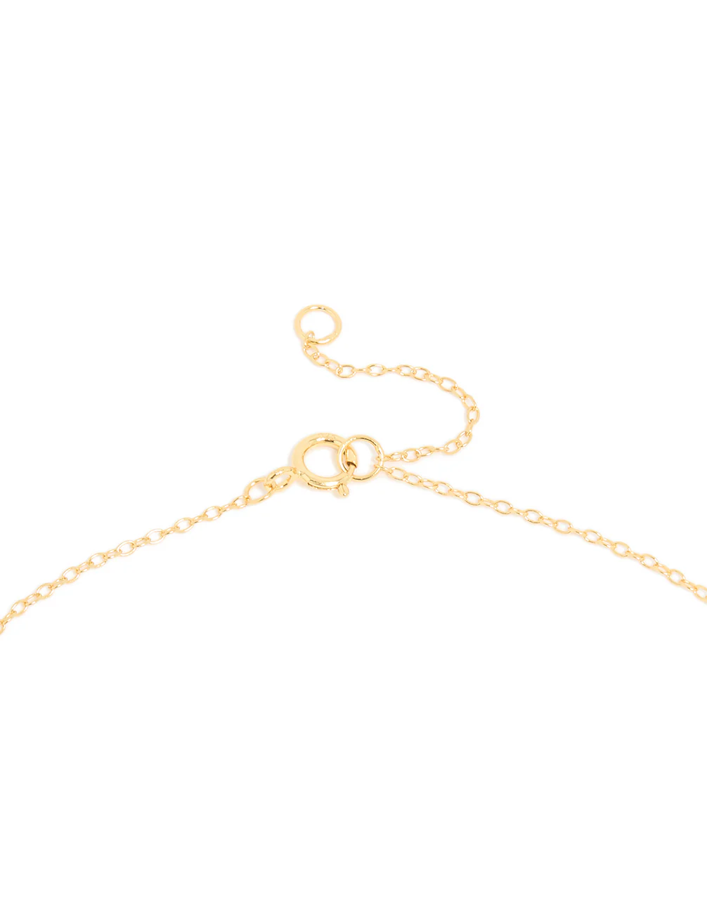 Gold Plated Sterling Silver Cubic Zirconia Pavé Letter J Pendant Necklace - Image 5