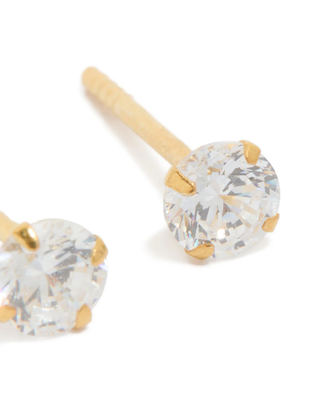 Gold Plated Sterling Silver Cubic Zirconia Srud Earrings - Image 4