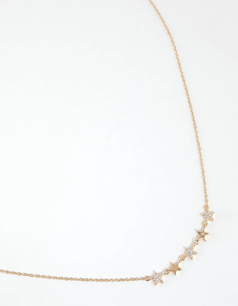 Gold Plated Sterling Silver Cubic Zirconia Starry Necklace - Image 4