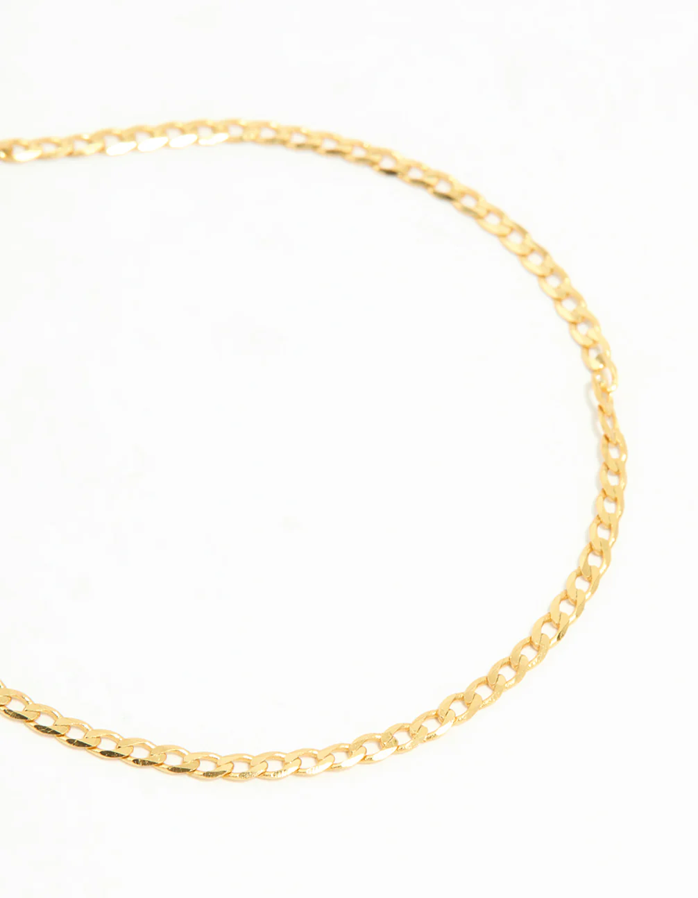 Gold Plated Sterling Silver Curb Chain Mini Bracelet - Image 2