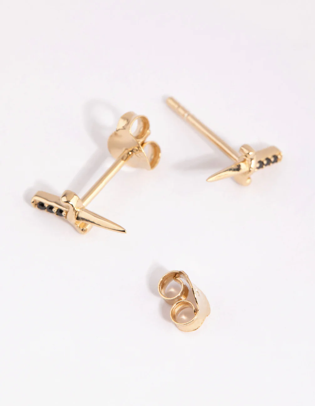 Gold Plated Sterling Silver Dagger Stud Earrings - Image 3