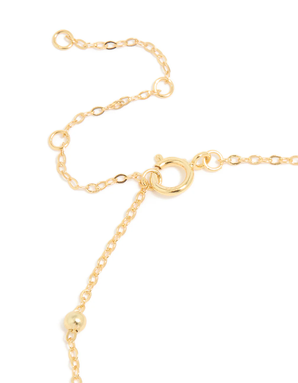 Gold Plated Sterling Silver Disc & Ball Charms Bracelet - Image 3