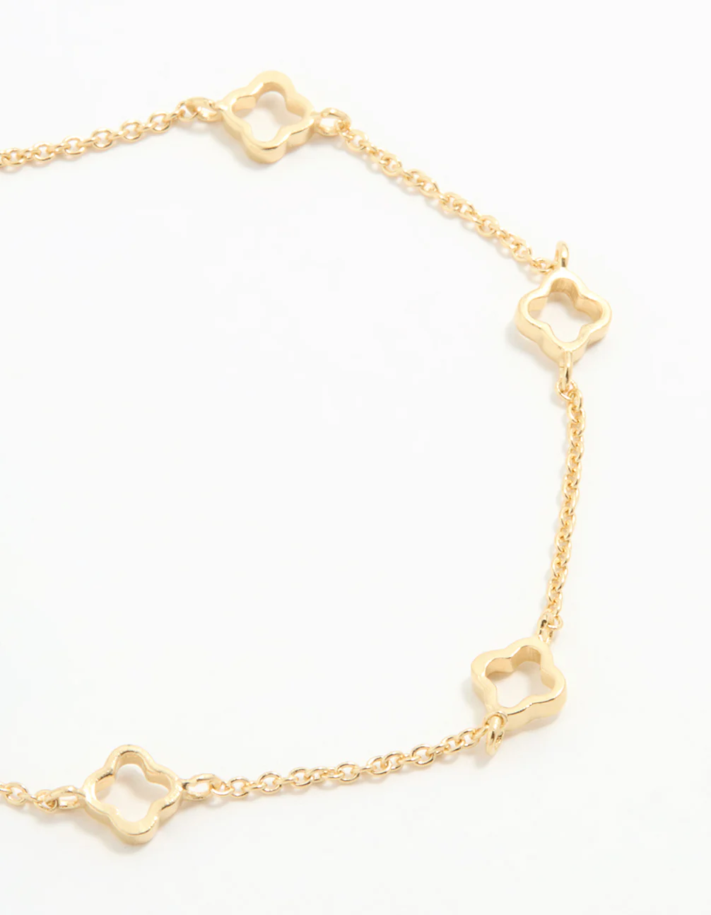 Gold Plated Sterling Silver Flower Statement Bracelet - Image 2