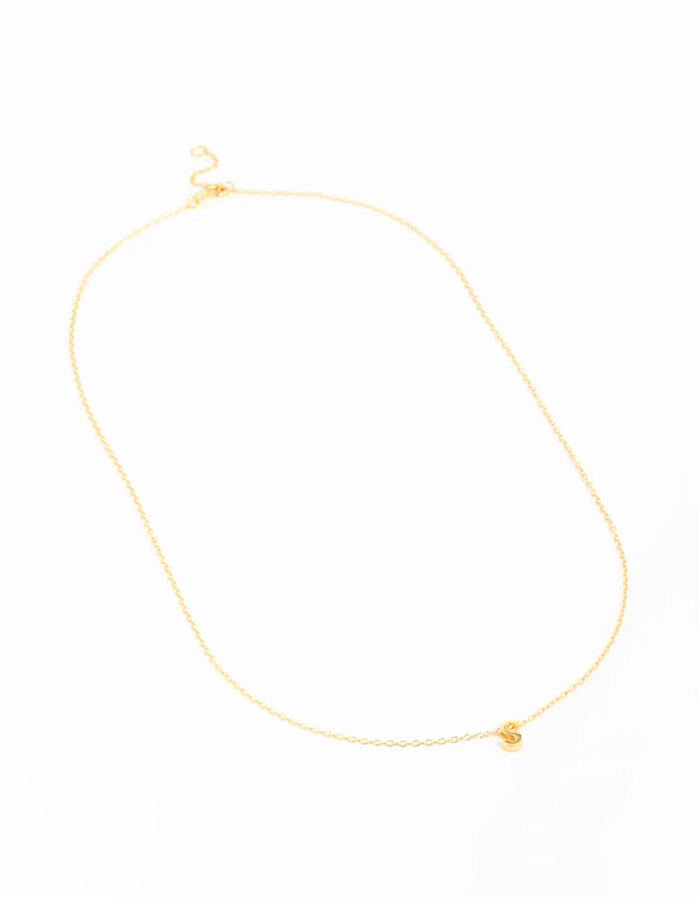 Gold Plated Sterling Silver Letter S Necklace - Image 4