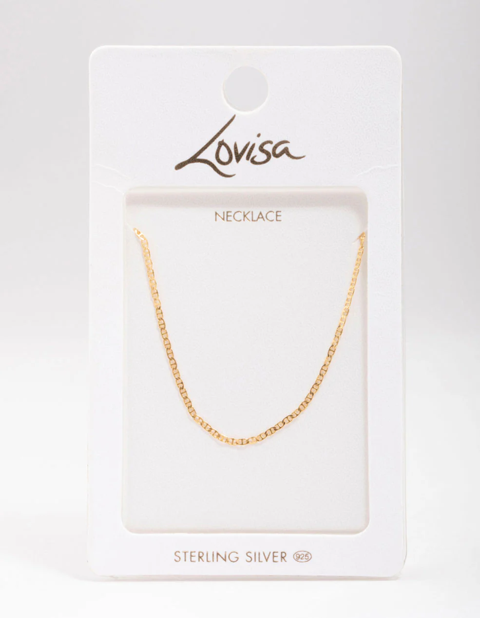 Gold Plated Sterling Silver Long Chain Necklace - Image 3