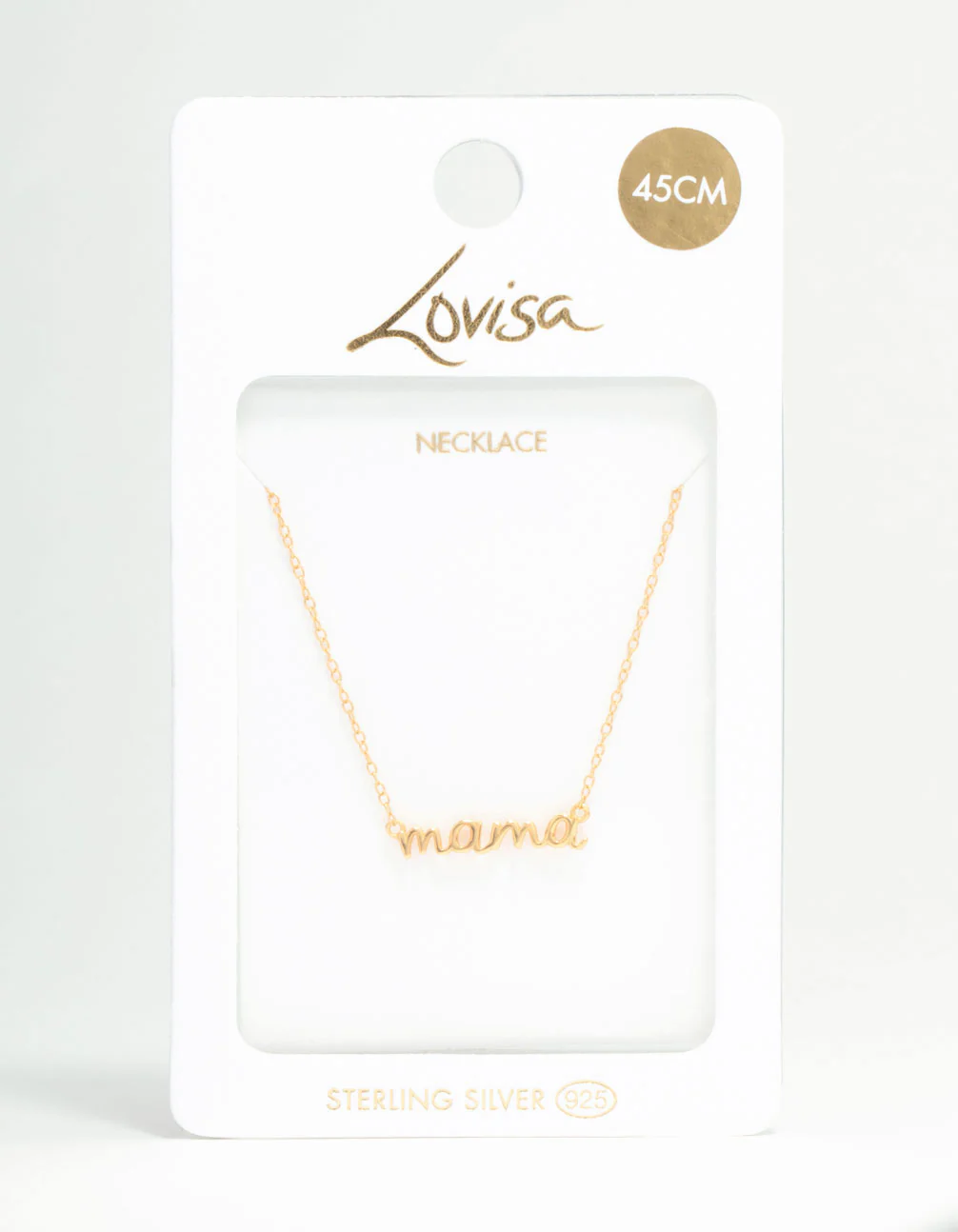 Gold Plated Sterling Silver Mama Necklace - Image 5