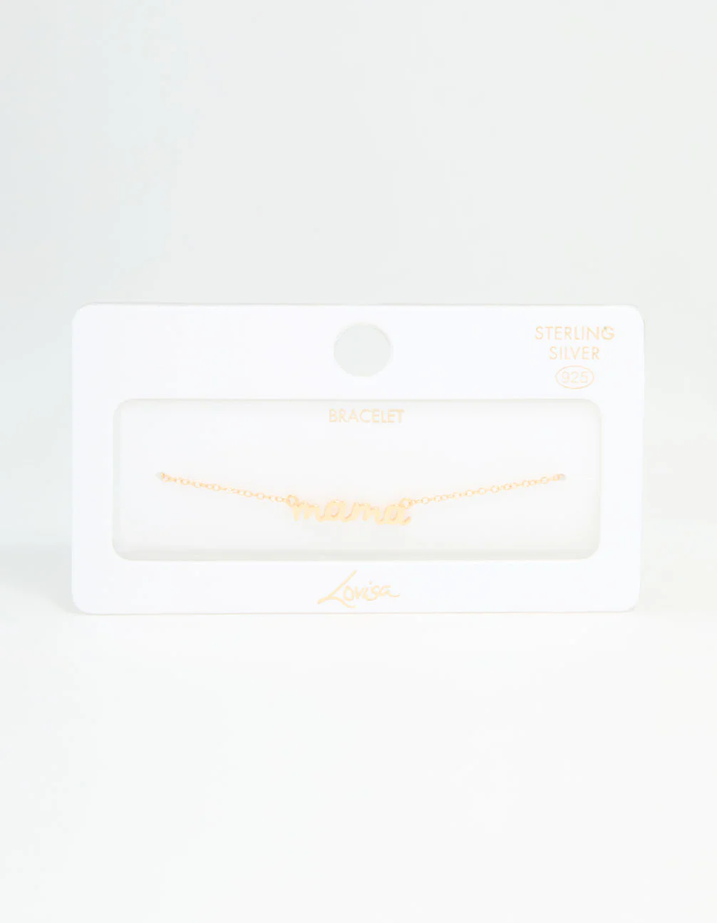 Gold Plated Sterling Silver Mama Toggle Bracelet - Image 3