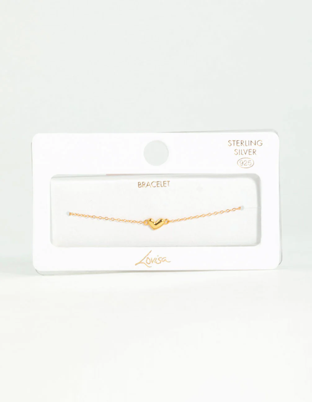 Gold Plated Sterling Silver Mini Heart Bracelet - Image 3