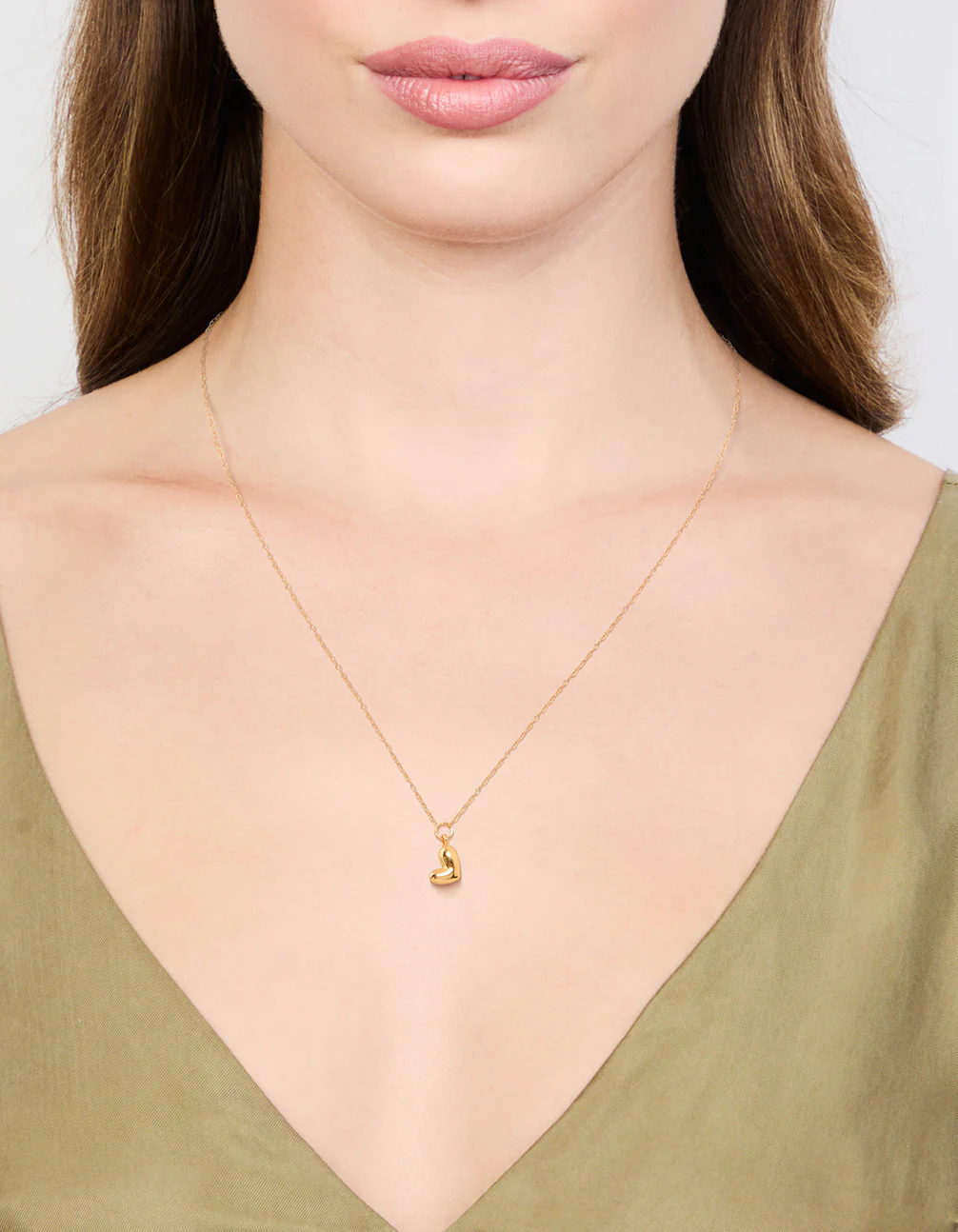 Gold Plated Sterling Silver Mini Heart Necklace - Image 2