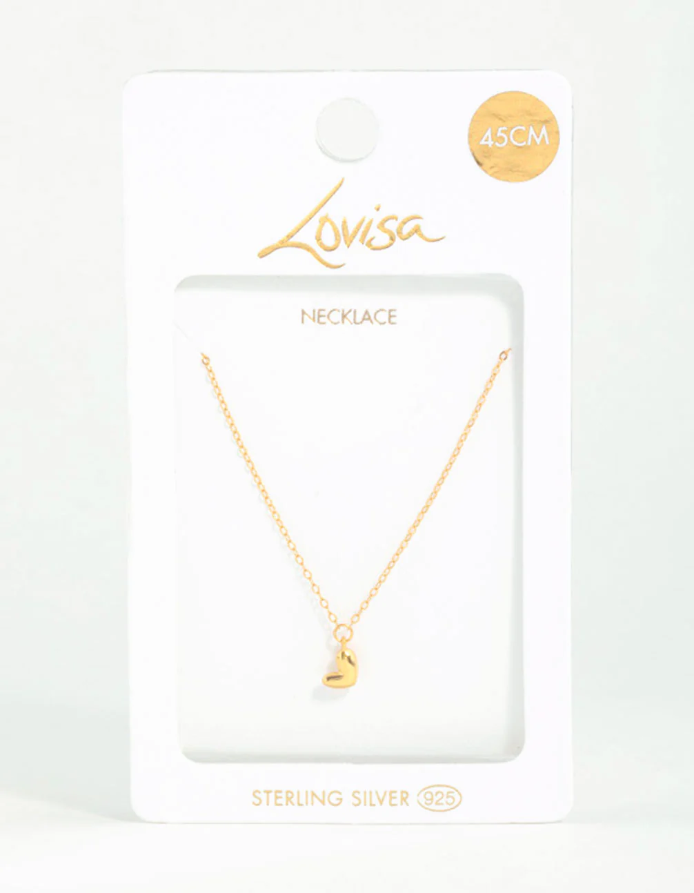 Gold Plated Sterling Silver Mini Heart Necklace - Image 5