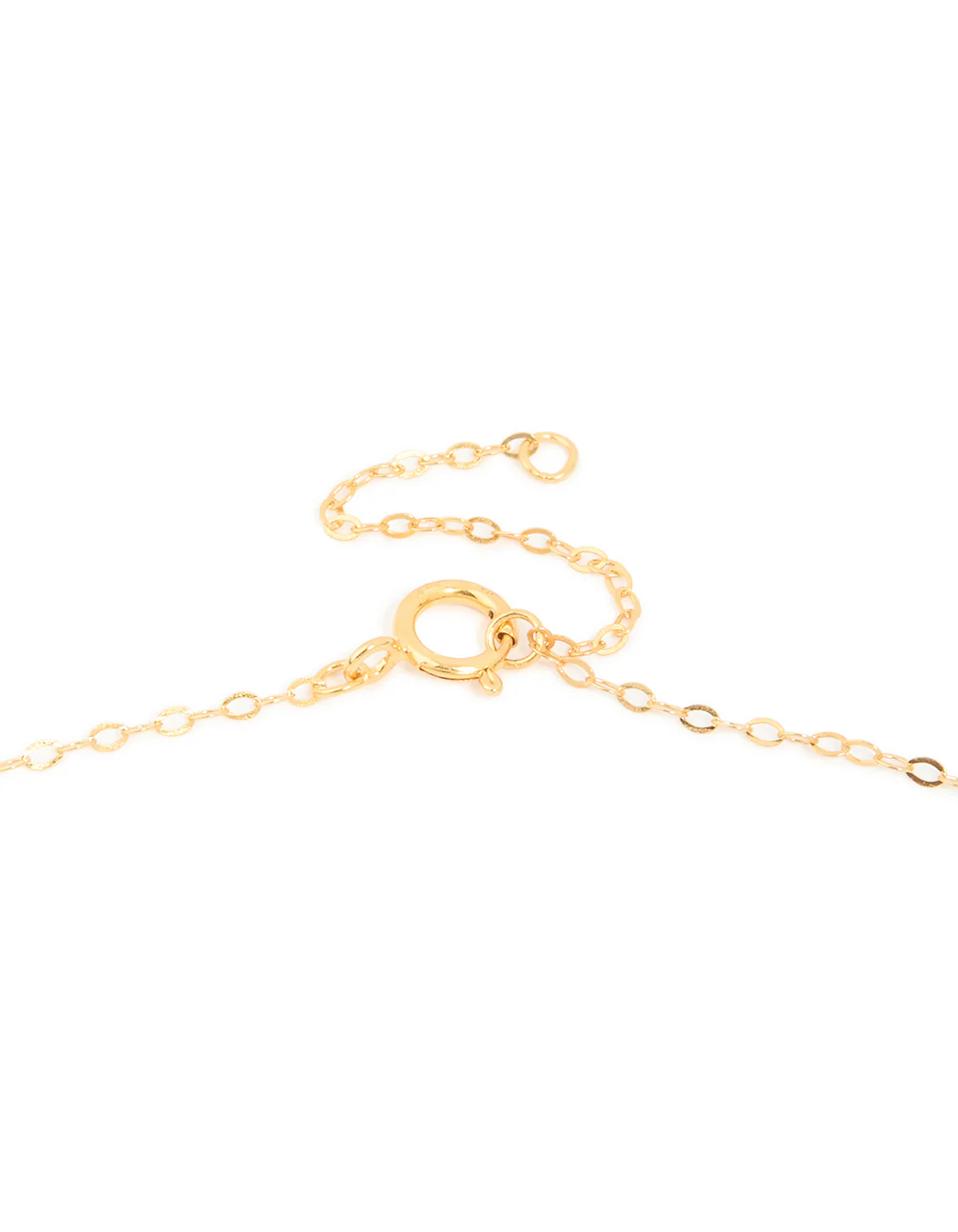 Gold Plated Sterling Silver Molten Round Pendant Necklace - Image 5