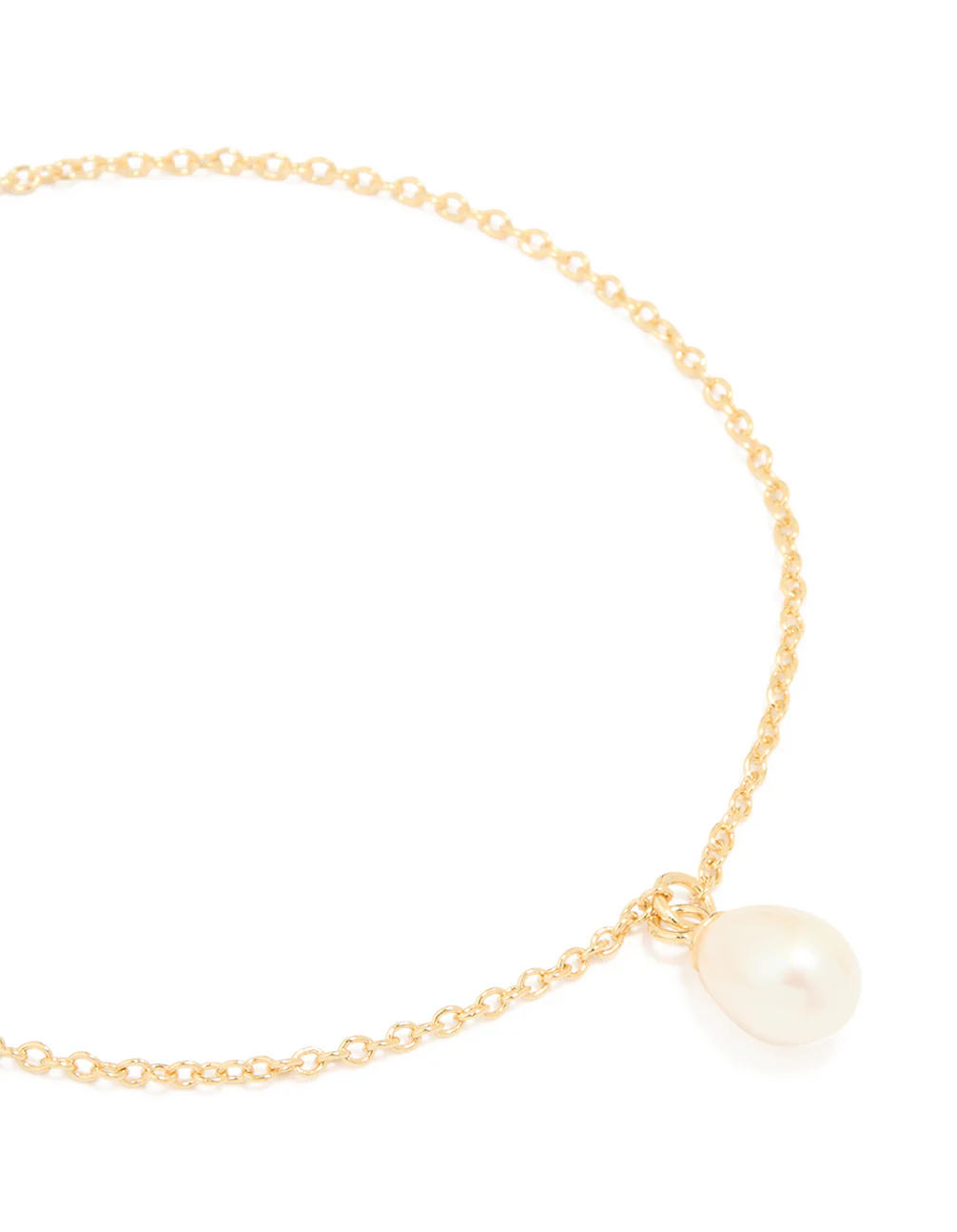 Gold Plated Sterling Silver Pearl Charm Bracelet - Image 2