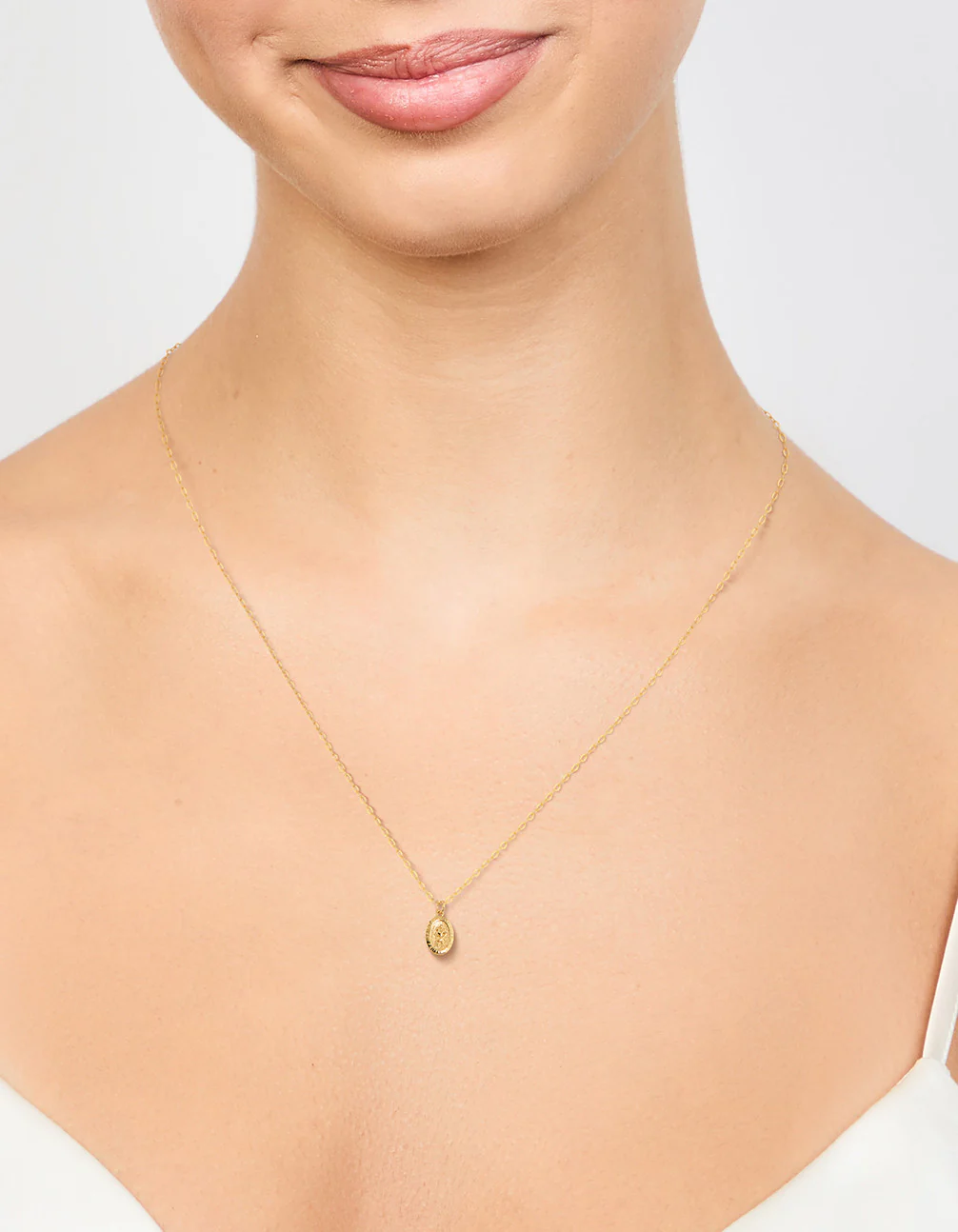 Gold Plated Sterling Silver St. Christopher Pendant Necklace - Image 2