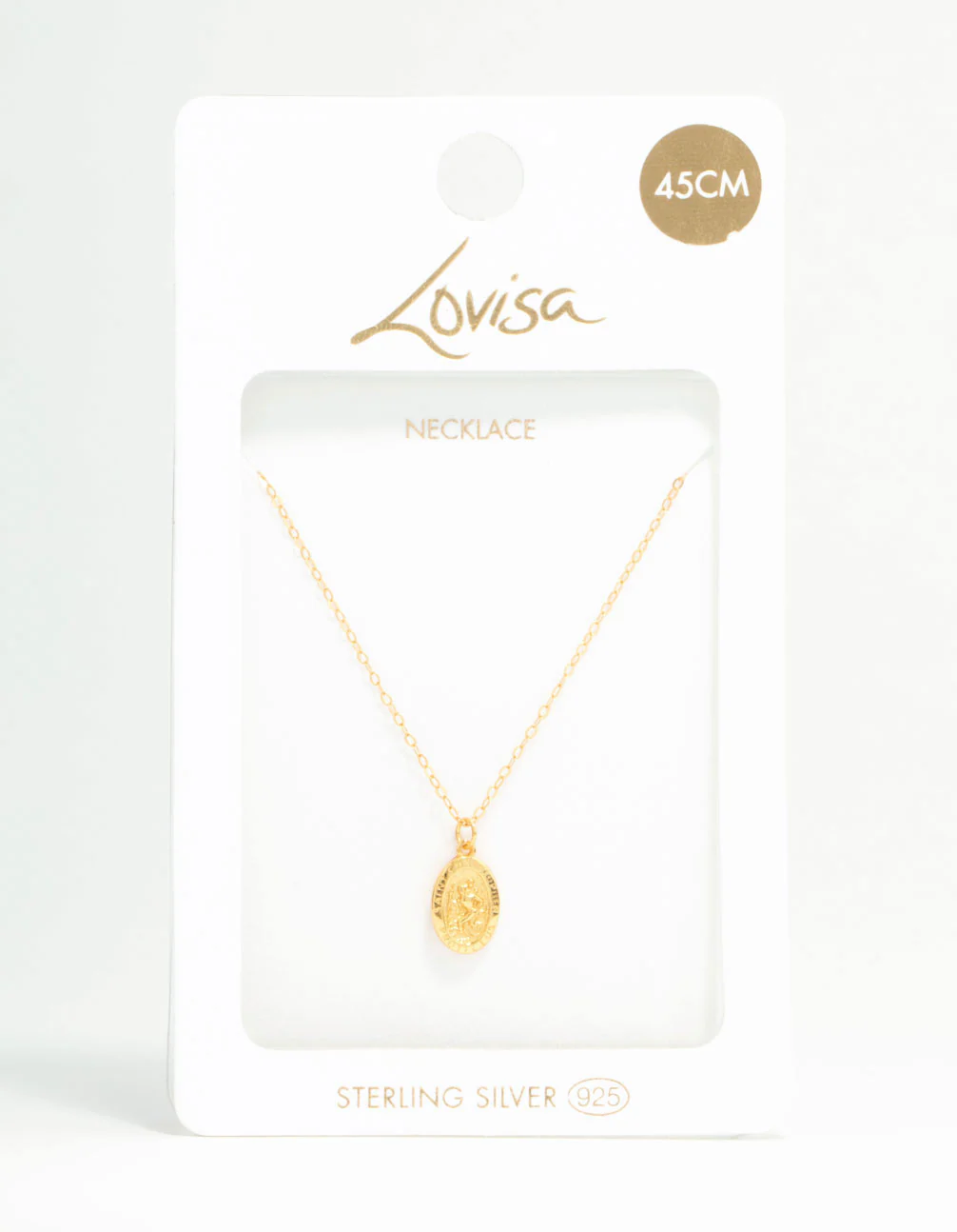 Gold Plated Sterling Silver St. Christopher Pendant Necklace - Image 5