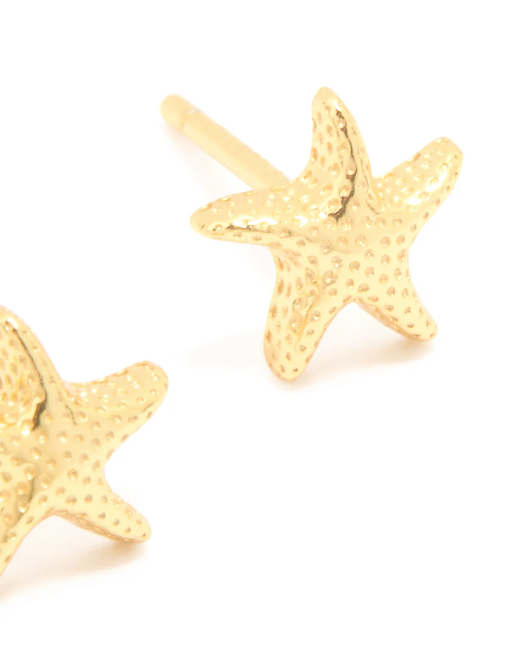 Gold Plated Sterling Silver Starfish Earrings - Image 3