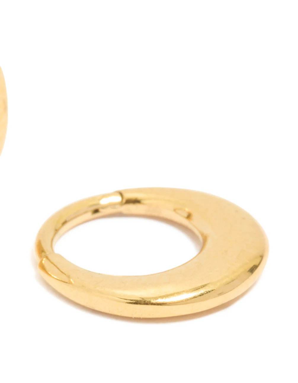 Gold Plated Surgical Seamless Graduating Hoop Earrings - Image 3