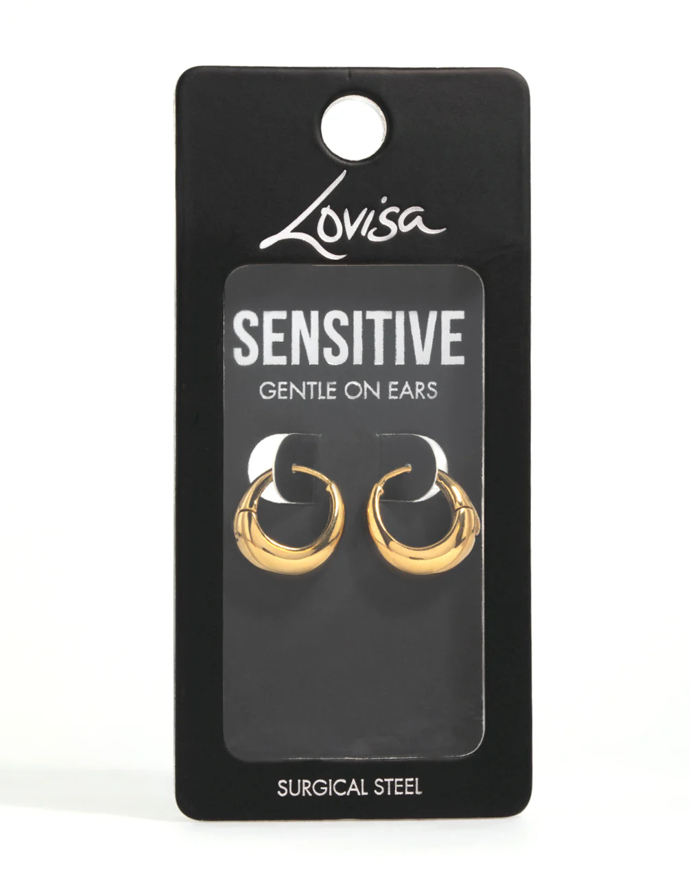 Gold Plated Surgical Steel Bold Oval Hoop Earrings - Image 5